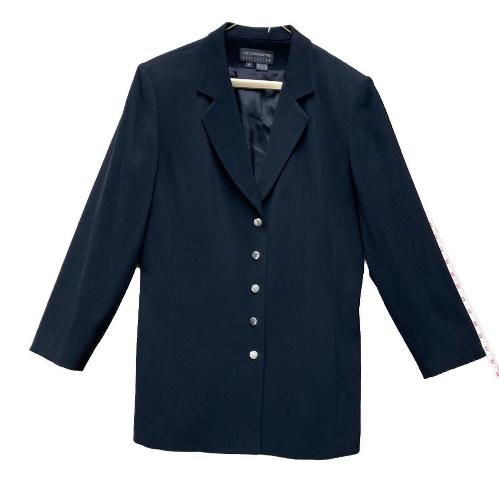 Liz Claiborne Vintage Black Blazer Style # WA860830 A-15 Size 10